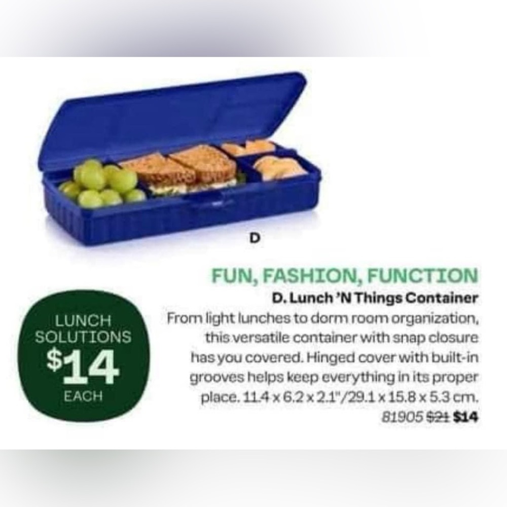 BRAND NEW Tupperware Lunch N’Things